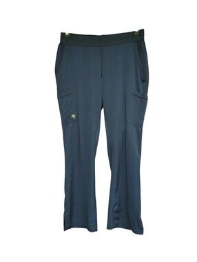 HH Works By Healing Hands Navy Stretch Bootcut Scrub Pants Size Medium Petite